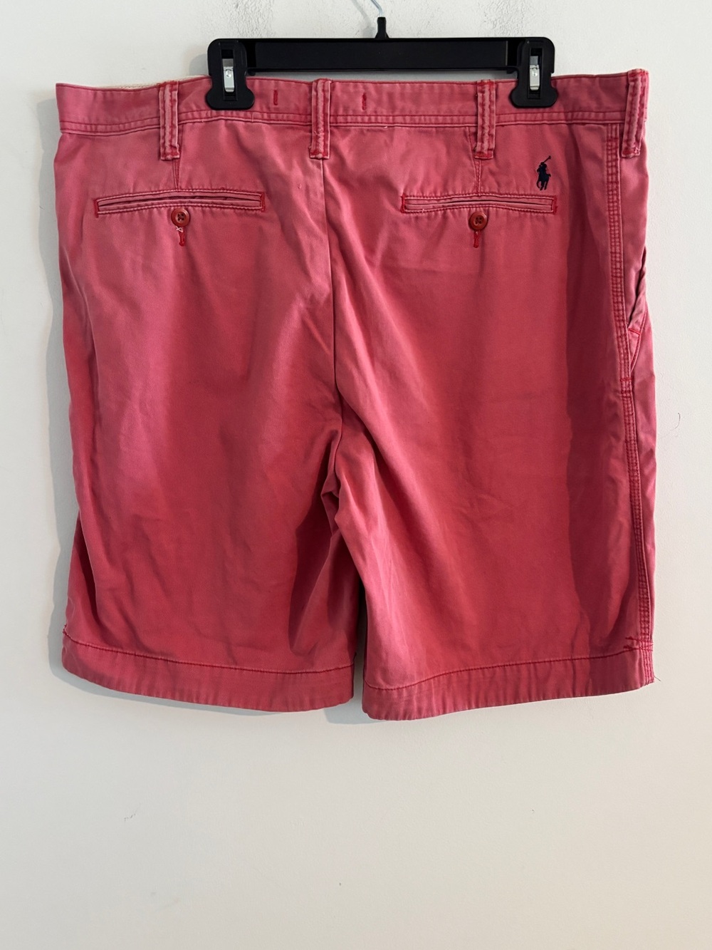 🏇🏾Ralph Lauren Size 40 Men's Coral Pink Flat-Front Chino Polo Preppy Shorts